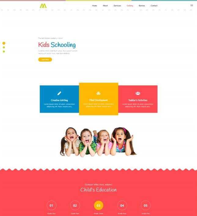 婴幼儿早教儿童培训机构网站HTML模板 - Hope`Chen资源网