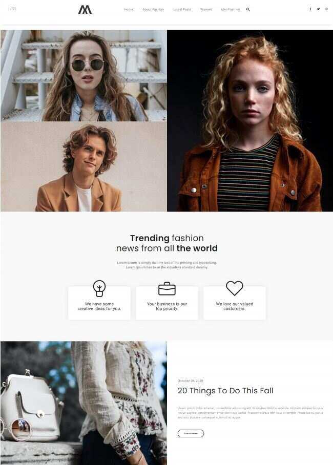 响应式时尚新闻资讯网站HTML模板 - Hope`Chen资源网