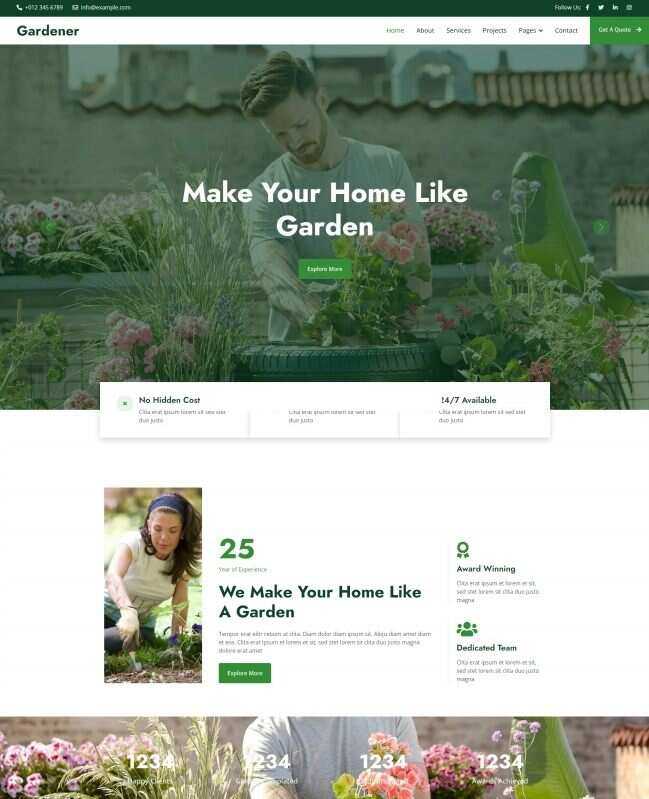 花园园艺花艺机构网站html模板 - Hope`Chen资源网