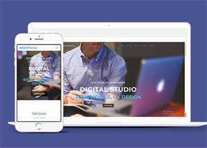 简洁网页设计工作室网站模板 - Hope`Chen资源网