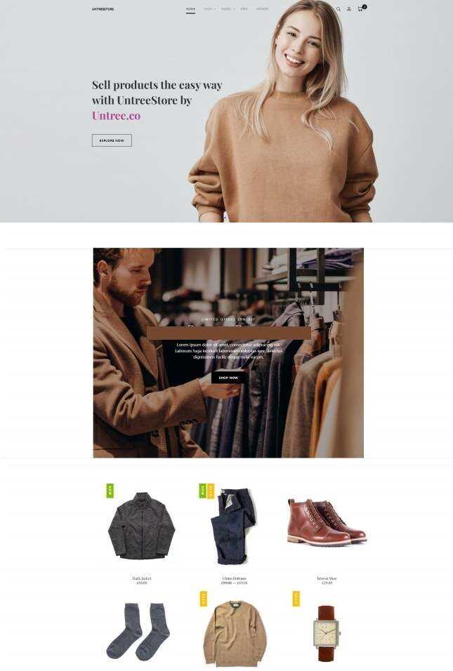 时尚服饰单品销售服务网站html模板 - Hope`Chen资源网