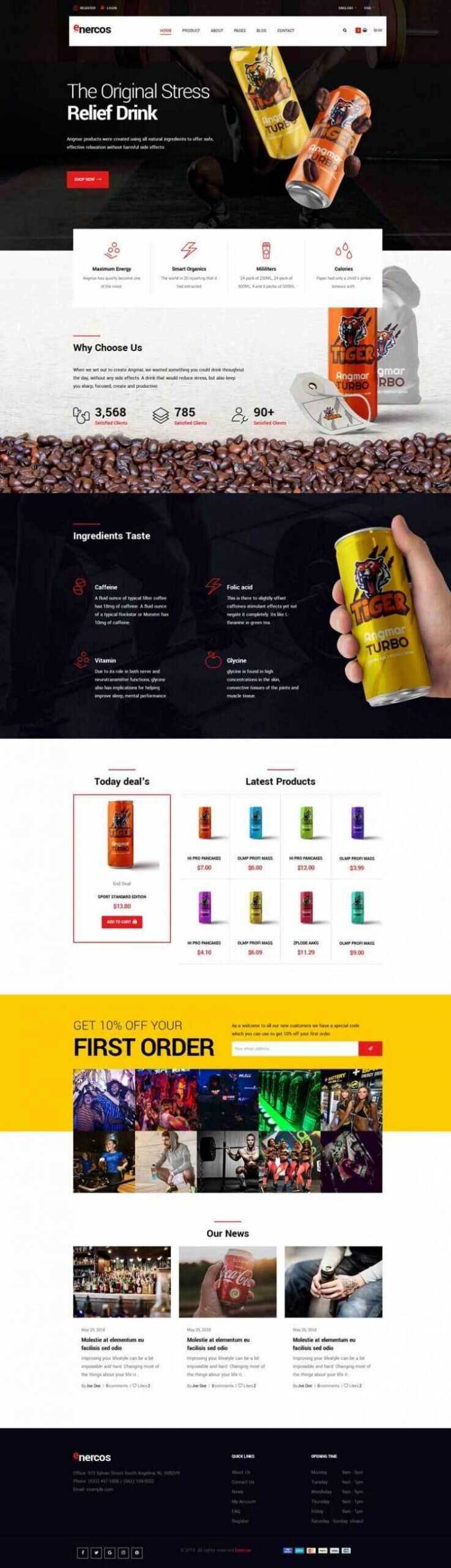 大气响应式运动饮料品牌商城html模板 - Hope`Chen资源网