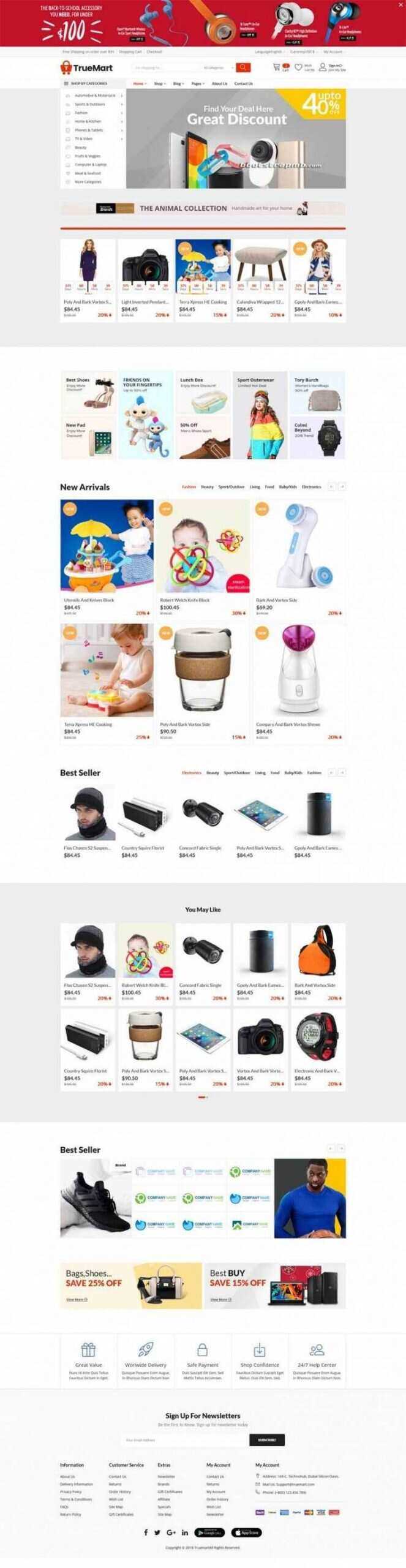 Bootstrap响应式大型综合超市商城 - Hope`Chen资源网