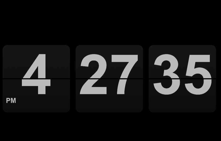 倒计时单页翻页时钟HTML源码，黑色翻页时钟HTML源码 - Hope`Chen资源网