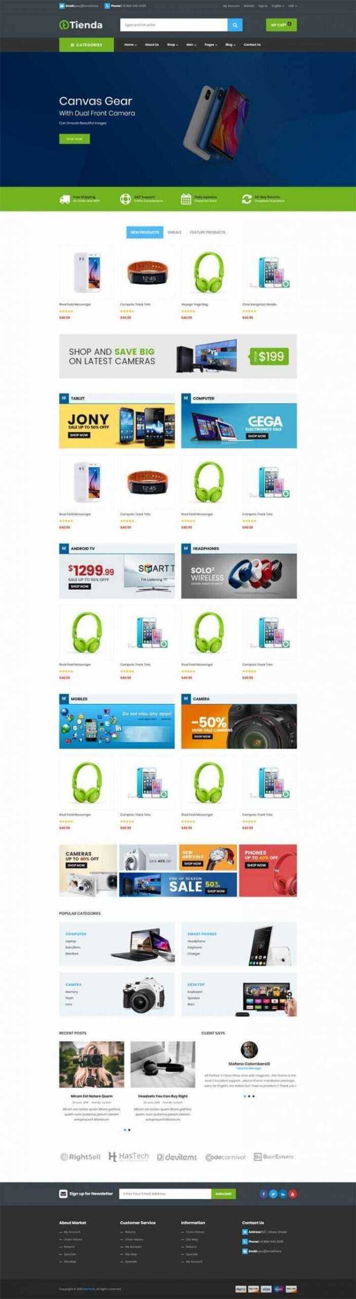 Bootstrap4手机数码商城响应式前端 - Hope`Chen资源网