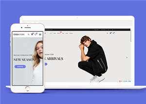 简约时尚服装商城响应式网页模板下载 - Hope`Chen资源网