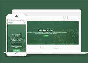 绿色现代创意服务响应式网页模板 - Hope`Chen资源网