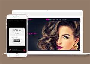 宽屏女性美容美发养生网站模板 - Hope`Chen资源网