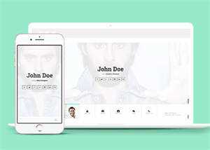 js切换个人简历主页类网站模板 - Hope`Chen资源网