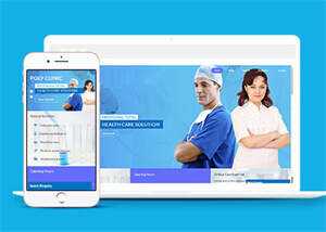 宽屏专业医疗机构网站模板下载 - Hope`Chen资源网