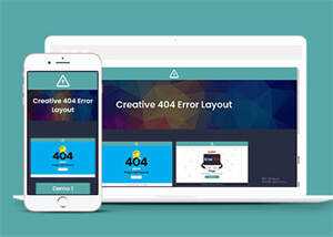 简洁个性化404错误页模板源码 - Hope`Chen资源网