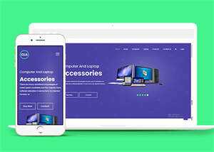 简洁电脑主机配件网站模板下载 - Hope`Chen资源网