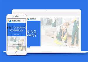 宽屏保洁家政公司网站模板下载 - Hope`Chen资源网