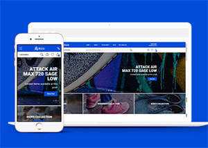 宽屏时尚运动鞋购物类网站模板 - Hope`Chen资源网