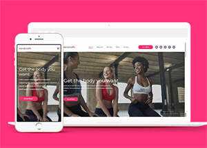 宽屏减脂瘦身运动计划网站模板 - Hope`Chen资源网