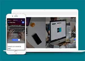 响应式艺术创作类公司网站模板 - Hope`Chen资源网