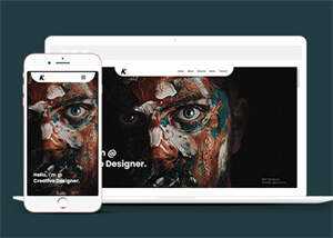 简洁设计师求职简历网站模板 - Hope`Chen资源网