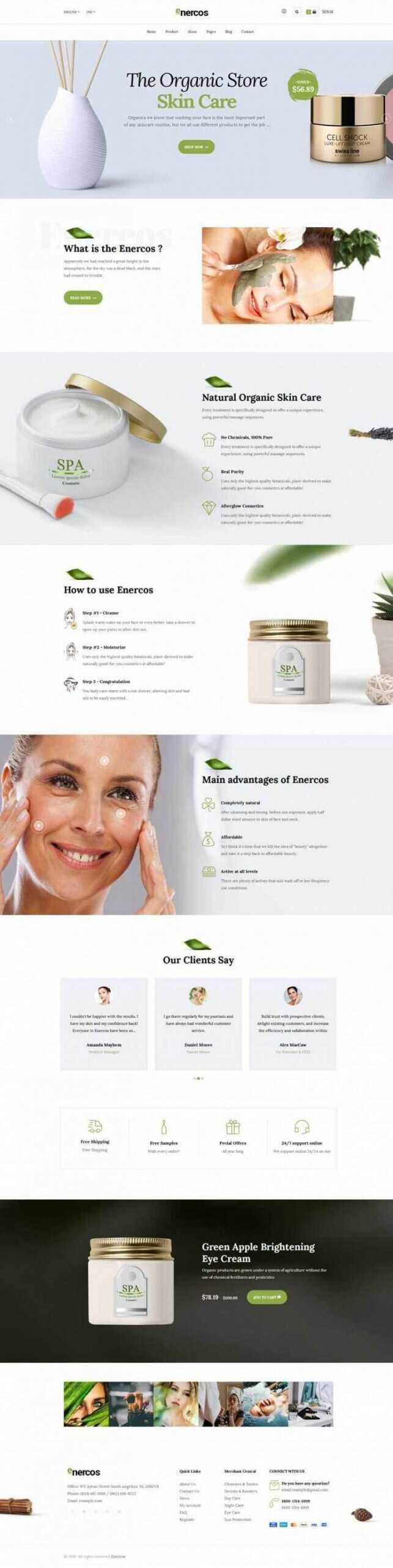 简洁响应式美容美体化妆品购物网站 - Hope`Chen资源网