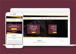 响应式黄色线条简洁网站模板 - Hope`Chen资源网