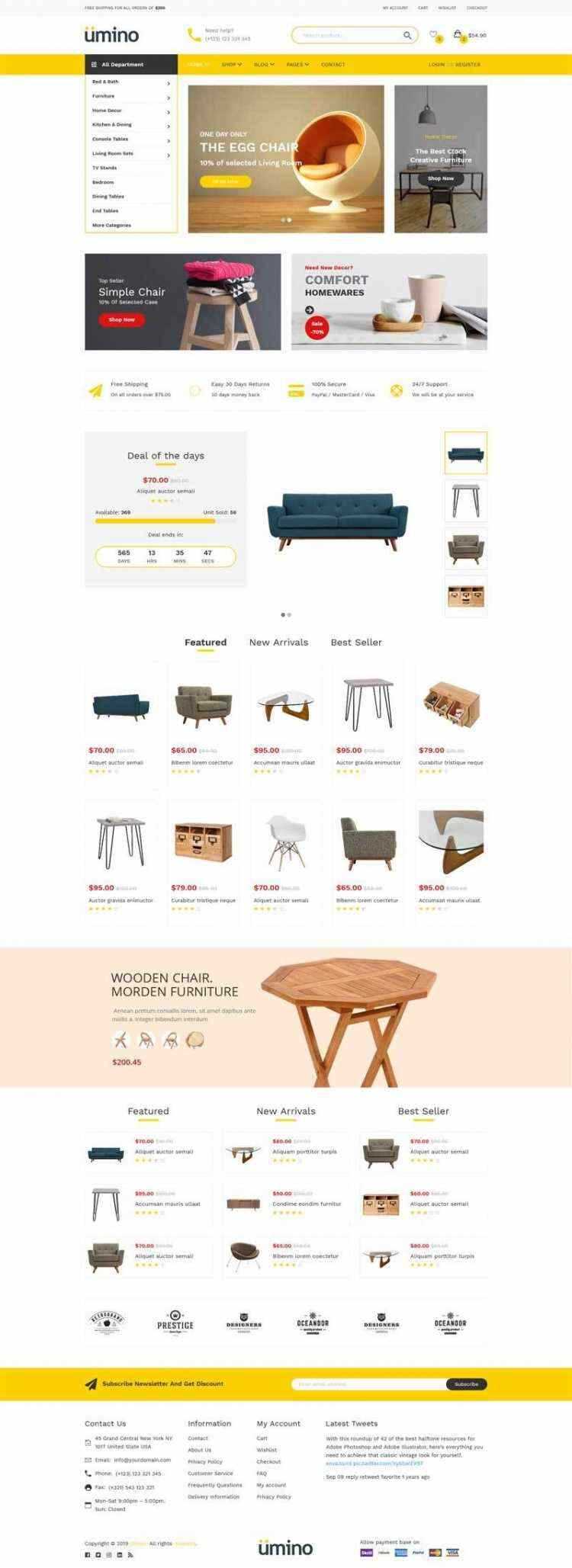 Bootstrap4响应式室内家具家居用品电商销售商城 - Hope`Chen资源网