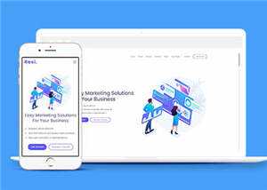 企业营销解决方案响应式网站模板 - Hope`Chen资源网