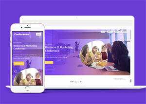 紫色精品商业合作网站模板源码 - Hope`Chen资源网