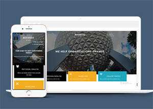 侧边隐藏菜单设计网站模板下载 - Hope`Chen资源网