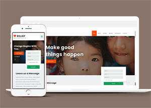 宽屏贫困儿童捐献HTML模板 - Hope`Chen资源网