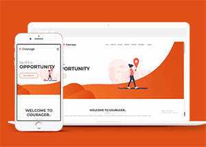 橙色运动计步APP网站模板下载 - Hope`Chen资源网