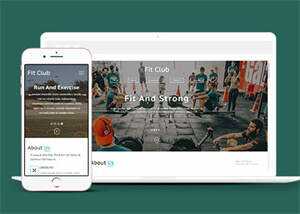 宽屏欧美健身运动网站模板下载 - Hope`Chen资源网