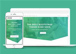 宽屏绿色产品信息展示响应式网站模板下载 - Hope`Chen资源网