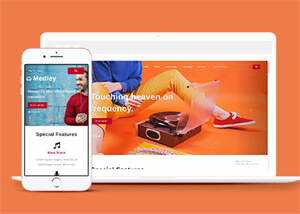 简洁耳机生产企业网站模板下载 - Hope`Chen资源网