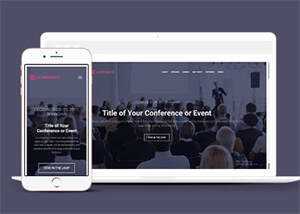 简洁商务会议活动网站模板源码 - Hope`Chen资源网