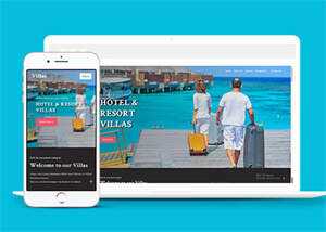 简约酒店度假别墅网站模板源码 - Hope`Chen资源网