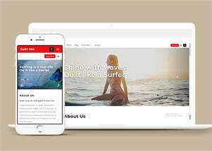 简洁海上冲浪HTML网页模板下载 - Hope`Chen资源网