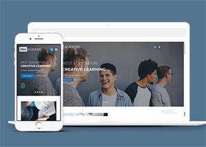 右侧导航隐藏教育类网站模板 - Hope`Chen资源网