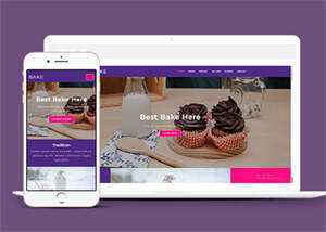 面包烘焙品牌加盟网站模板下载 - Hope`Chen资源网