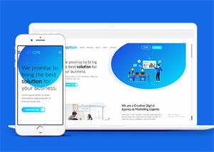 简洁大气炫彩设计公司网站模板 - Hope`Chen资源网