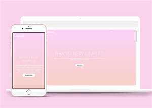 简洁粉色品牌展示响应式网页模板下载 - Hope`Chen资源网