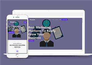 简约业务服务展示响应式网页模板下载 - Hope`Chen资源网