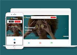 宽屏借贷企业服务响应式网页模板下载 - Hope`Chen资源网