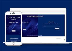 蓝色左右登录页面网站模板下载 - Hope`Chen资源网