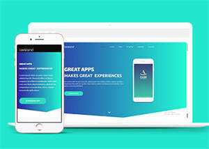 蓝色手机app单页HTML5模板下载 - Hope`Chen资源网
