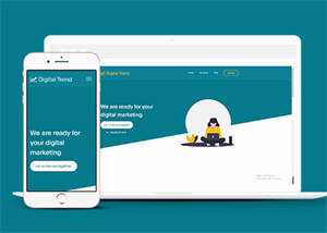宽屏保险公司客户服务网站模板 - Hope`Chen资源网
