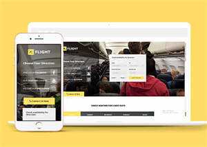 宽屏航空公司机票预订官网模板 - Hope`Chen资源网