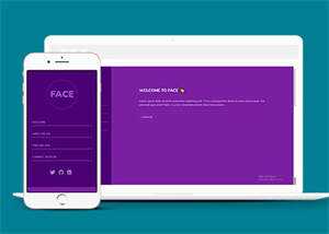 紫色全屏个人简历网页模板下载 - Hope`Chen资源网