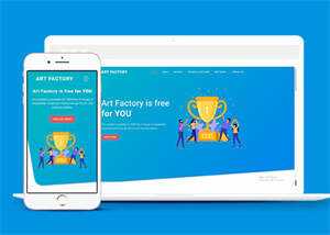 蓝色设计公司扁平化网站模板 - Hope`Chen资源网