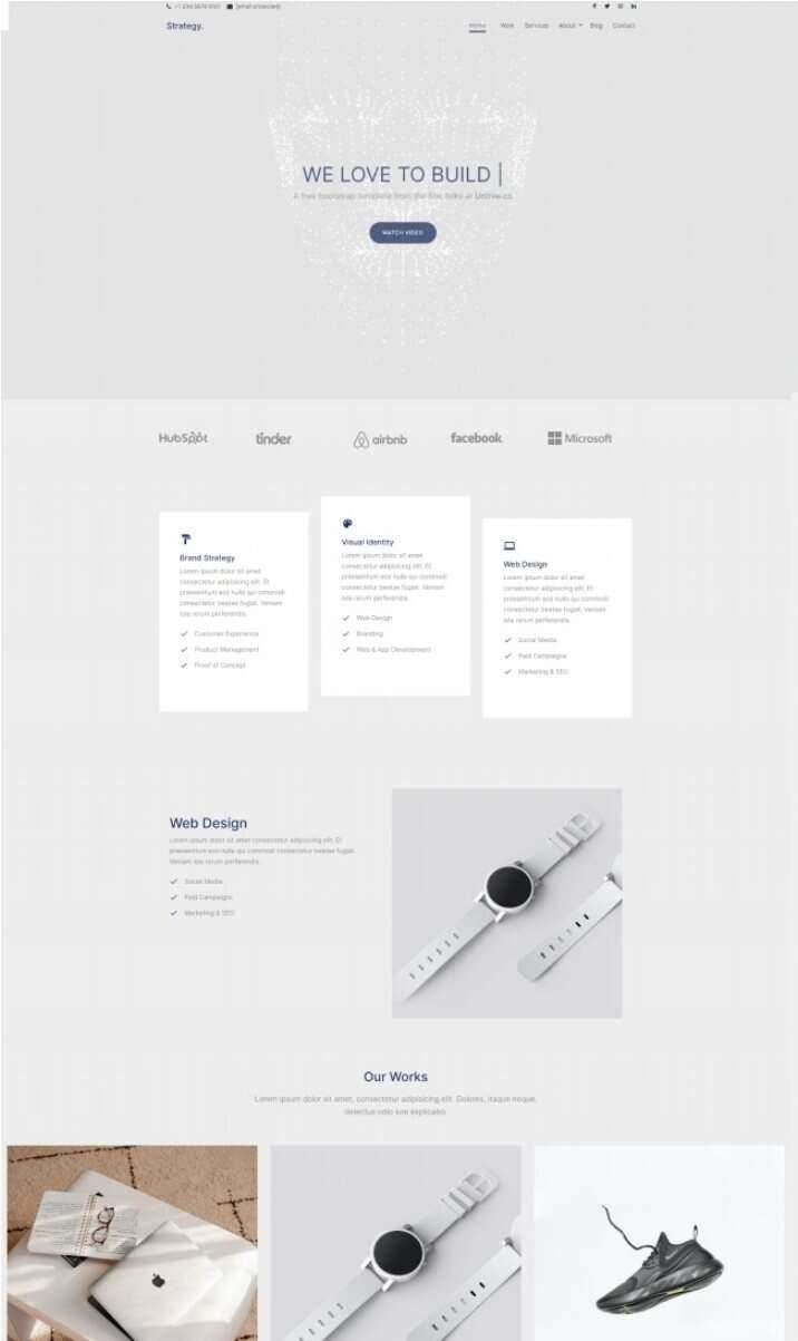 品牌视觉设计公司网站html模板 - Hope`Chen资源网