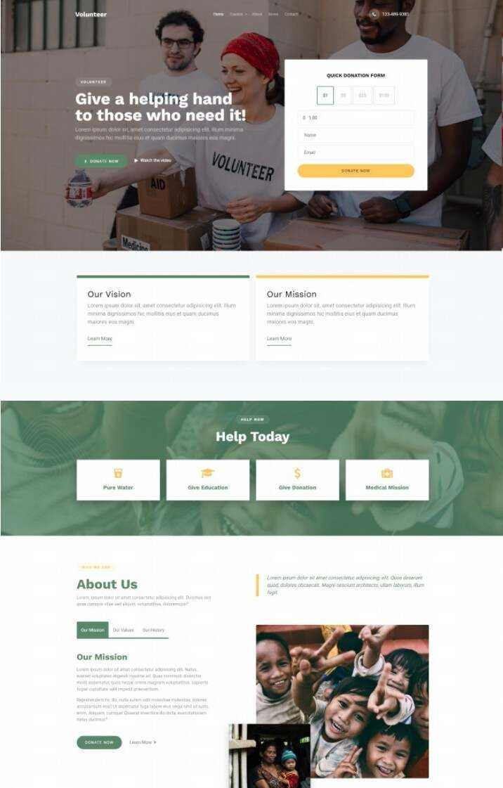 慈善机构宣传服务网站html模板 - Hope`Chen资源网