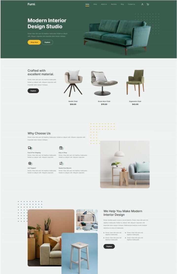 现代室内设计工作室网站html模板 - Hope`Chen资源网